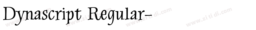 Dynascript Regular字体转换